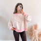 Pretty in Pink Floral Oversized Pullover