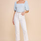 Blue Elegance Smocked Top