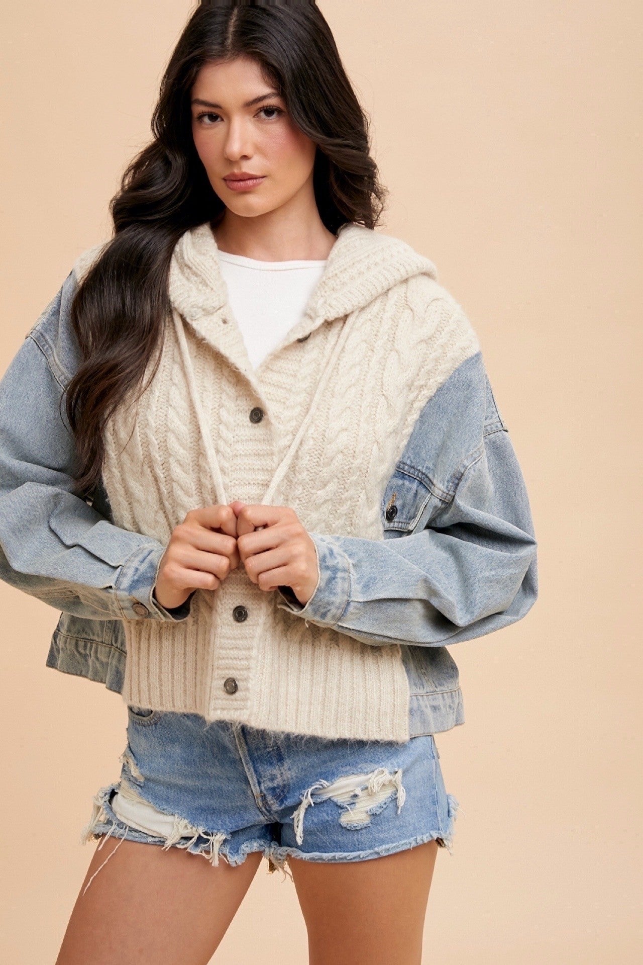 Cozy Sweater Denim Jacket
