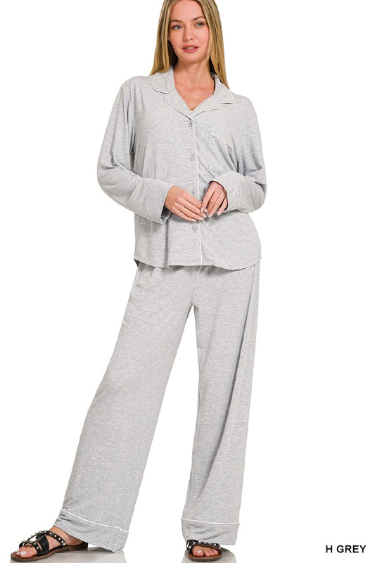 Fall Dreams Pajamas - Heather Grey