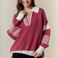 Crimson Oversized Sweater