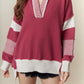 Crimson Oversized Sweater