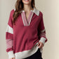 Crimson Oversized Sweater