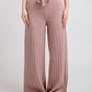 Cozy Wide Leg Pants - Mauve Pink