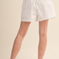 White Pleated Shorts
