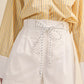 White Pleated Shorts