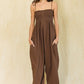 Chocolate Smocked Jumpsuit