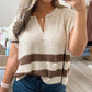 Coastal Striped Sweater - Brown