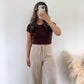 Cozy Wide Leg Pants - Beige