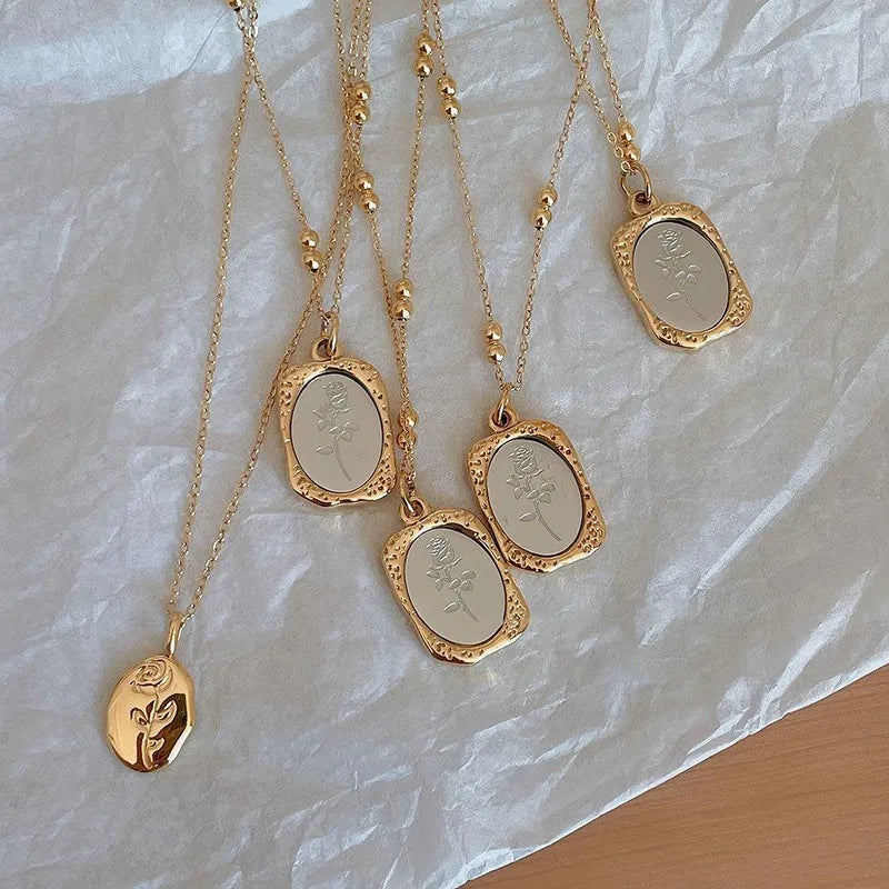 Vintage Rose Mirror Necklace (Restock Pre-Order)