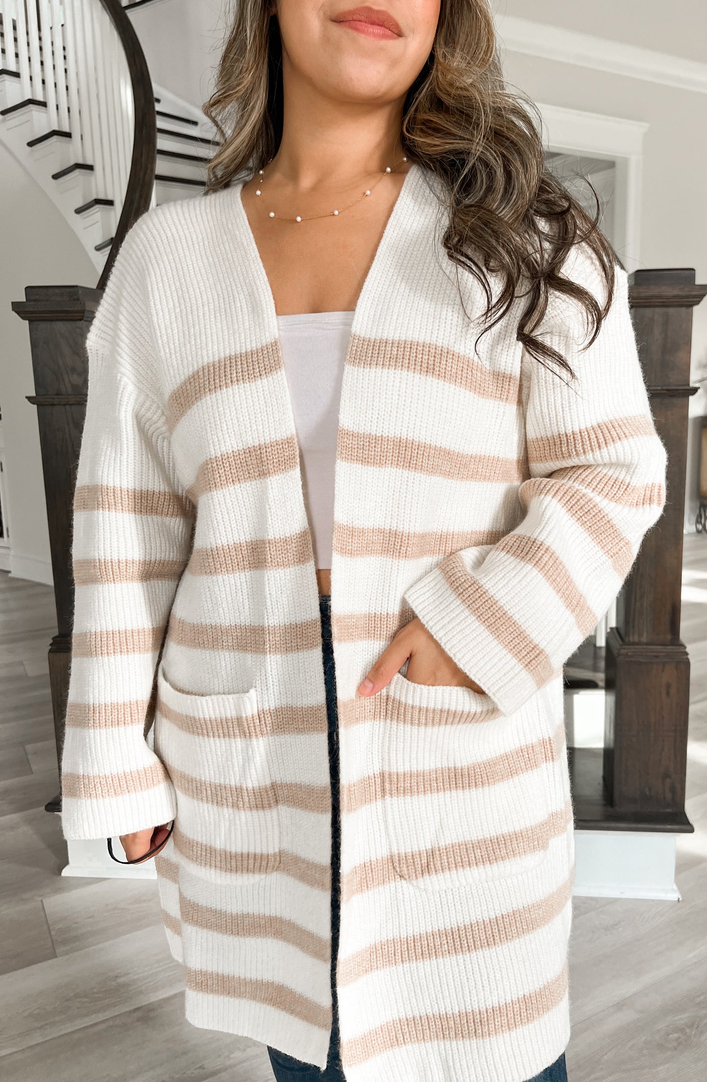 On The Go Striped Cardigan