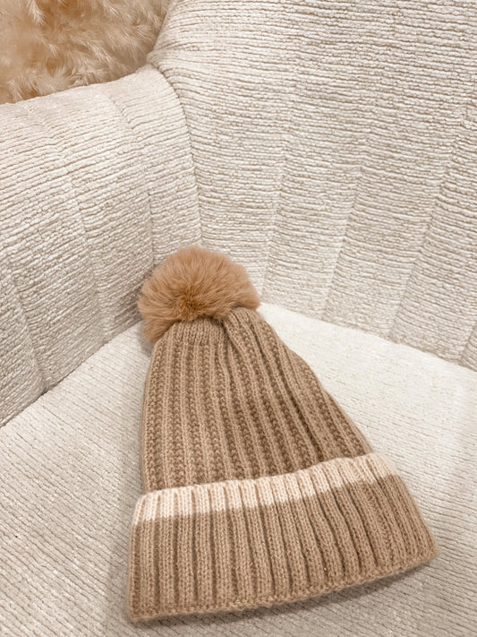 Pom Fur Beanie