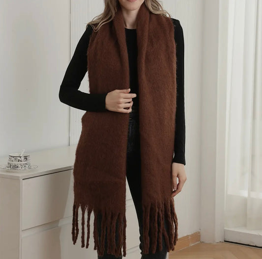 Cozy Scarf (Brown & Burgundy)