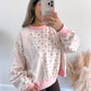 Pretty in Pink Floral Oversized Pullover