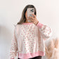 Pretty in Pink Floral Oversized Pullover