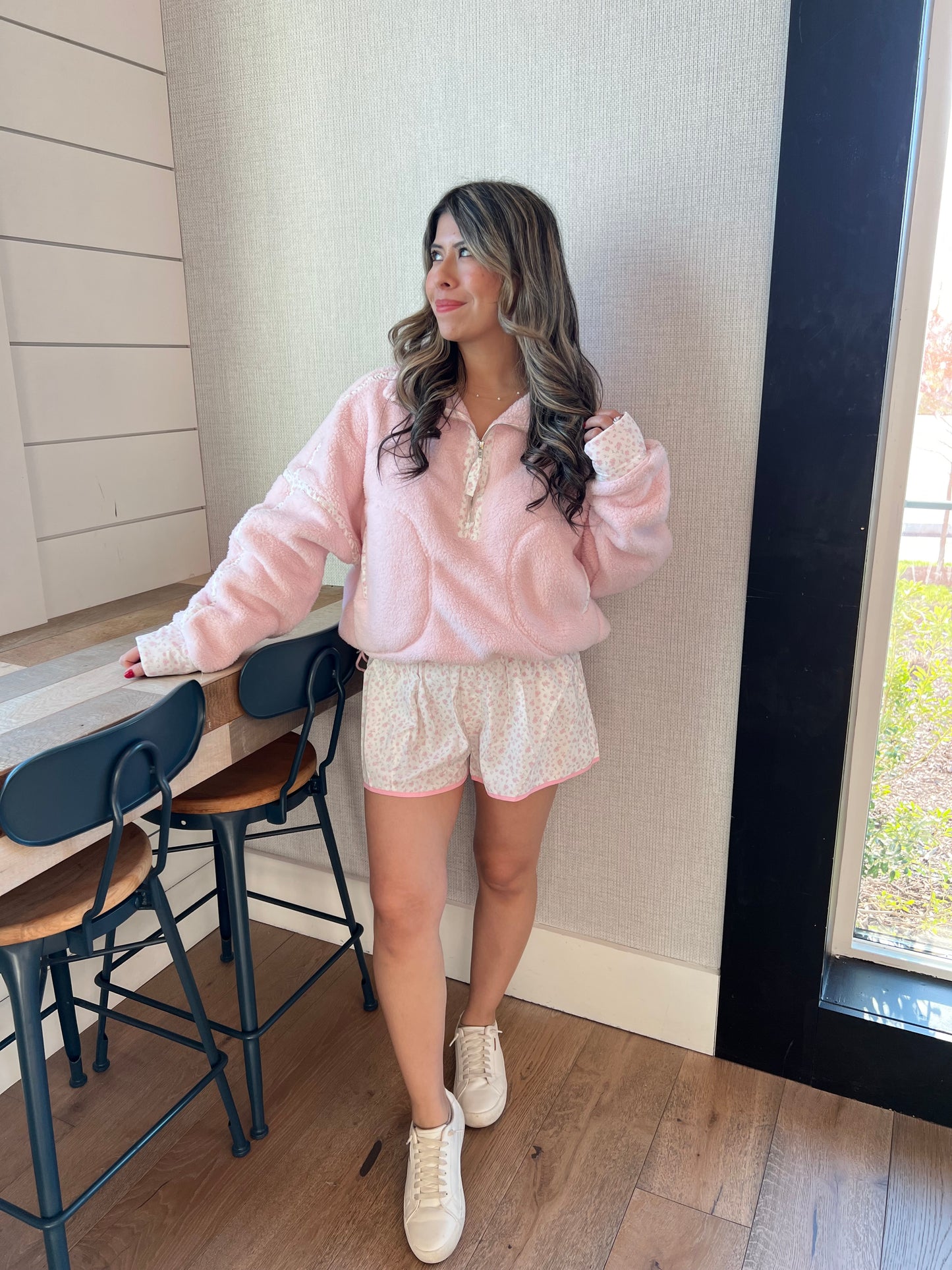 Pink Blooms Short Set