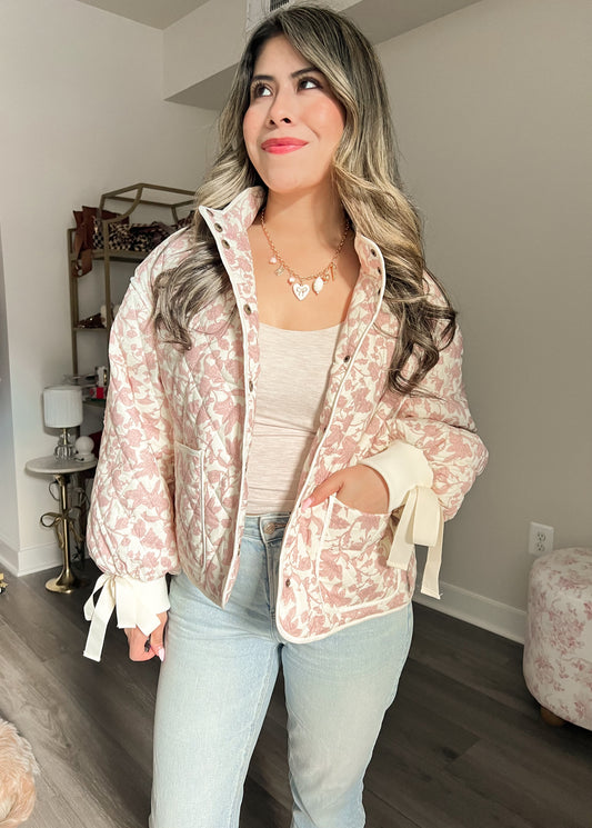 Blush Blossom Quilted Jacket
