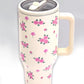 Pink Floral Spill-Proof Tumbler (Restock Pre-Order)