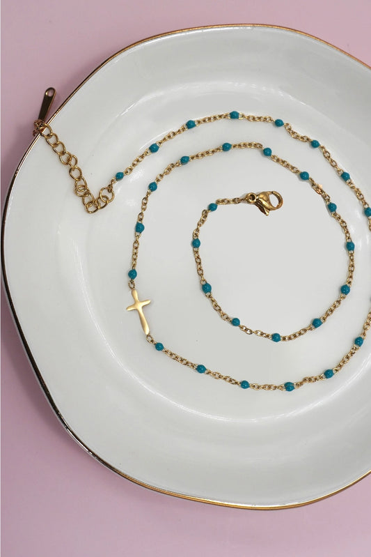 Beaded Cross Necklace