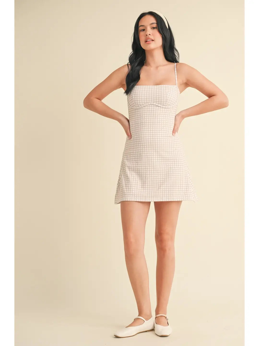 Gingham Active Romper Dress