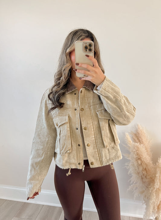 Corduroy Jacket - Khaki