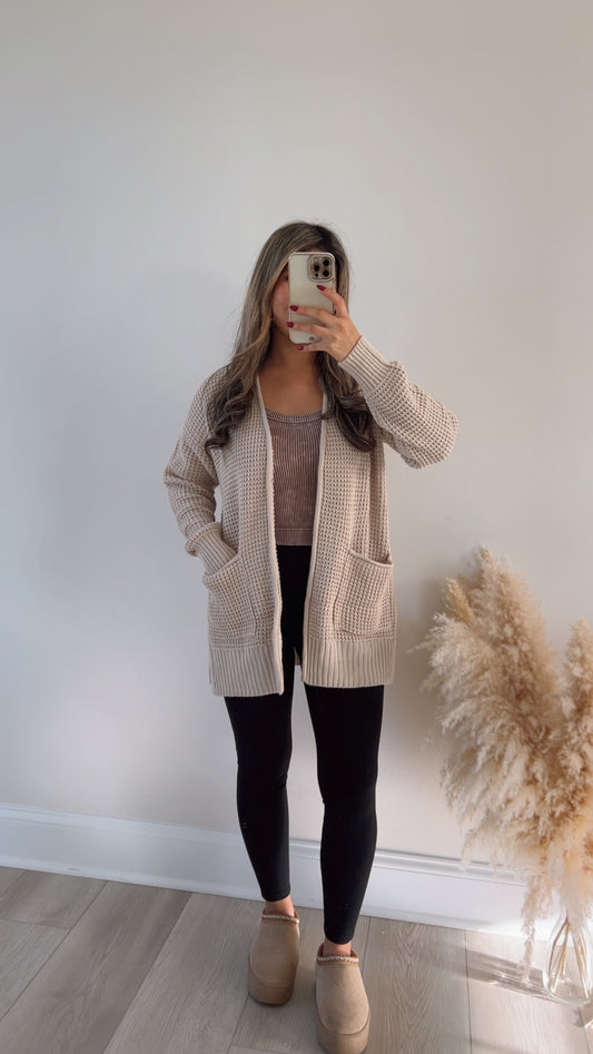 Sand Beige Cardigan