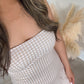 Gingham Active Romper Dress - Beige