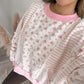 Pretty in Pink Floral Oversized Pullover