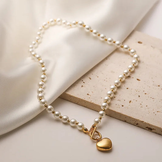 Pearl Heart Necklace