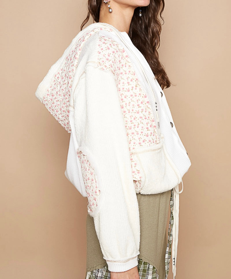 Fall Breeze Jacket - Cream Floral