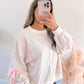 Flower Child Eyelet Pullover