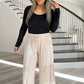 Cloud Wide Leg Pants - Sand Beige (Can Size Down)