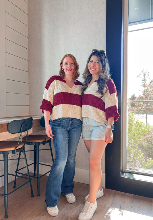 Cabernet Striped Top