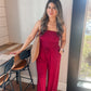 Buttery Soft Jumpsuit - Cabernet