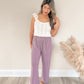 Plum Ribbed Pants