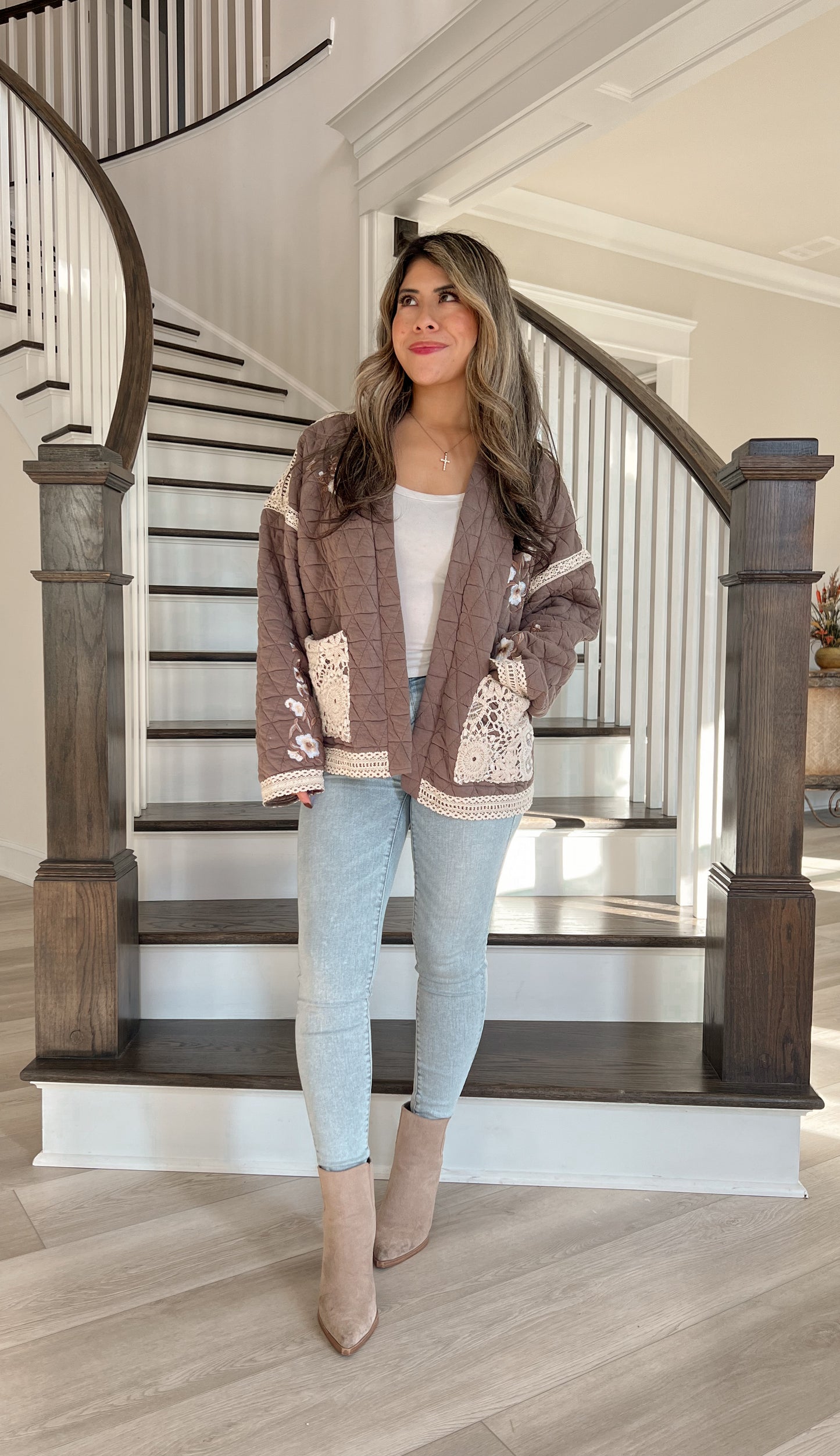 Vintage Florals Quilted Jacket