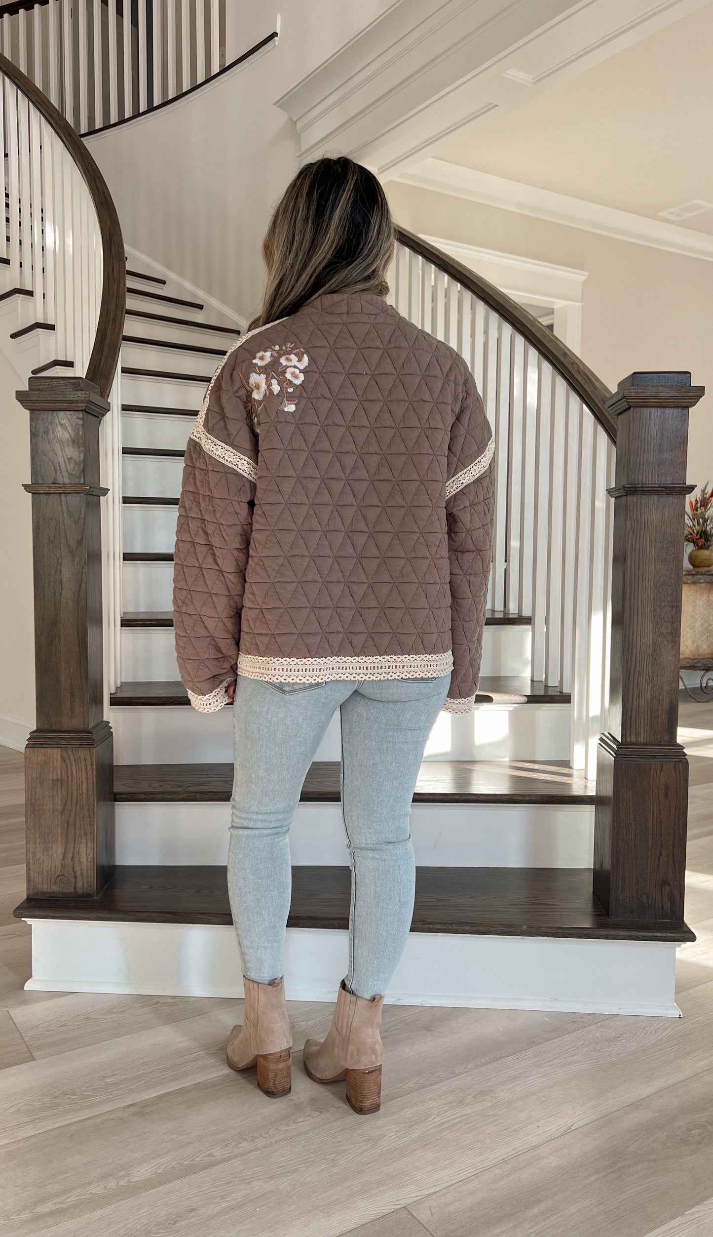 Vintage Florals Quilted Jacket