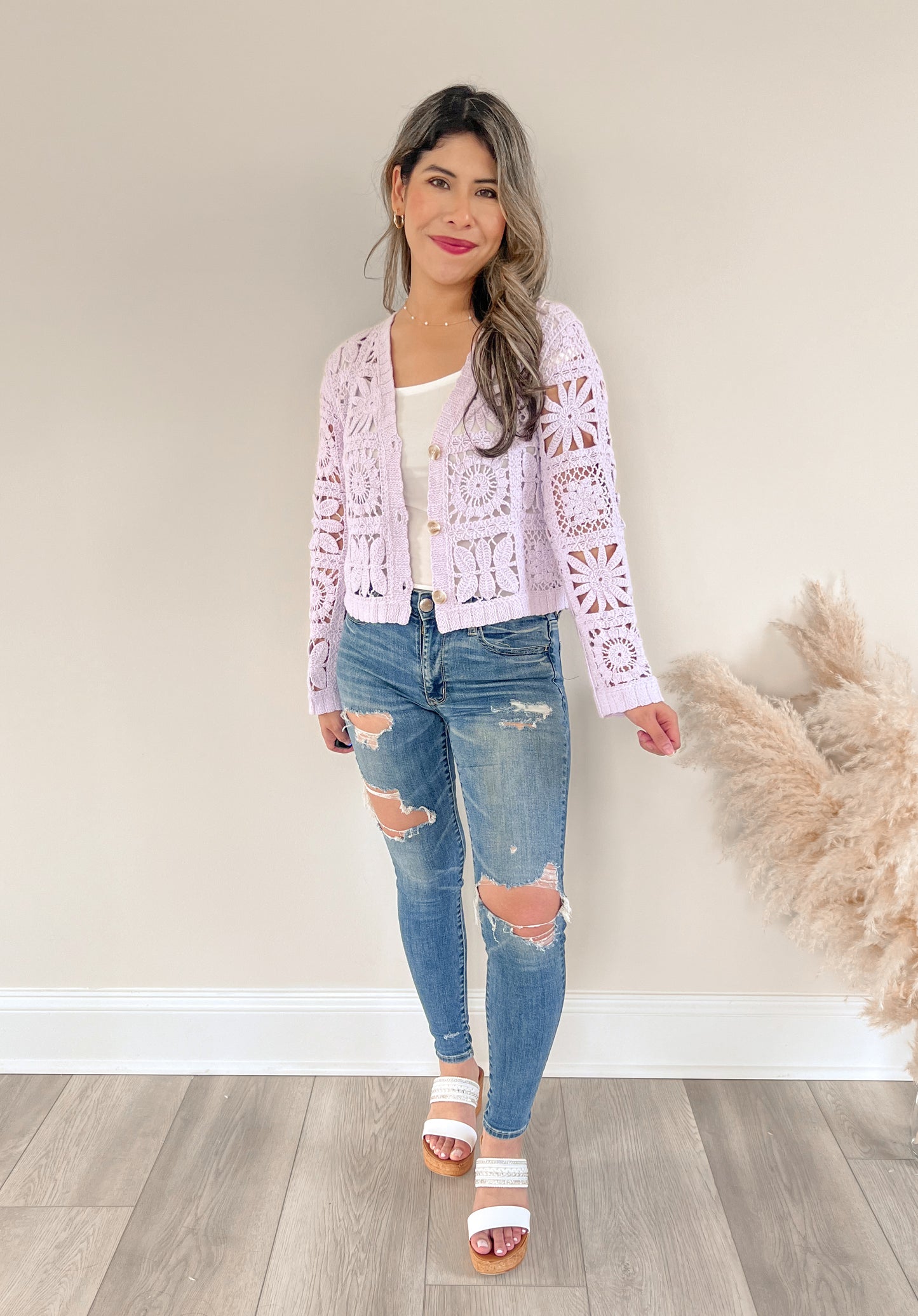 Lavender Fields Crochet Cardigan