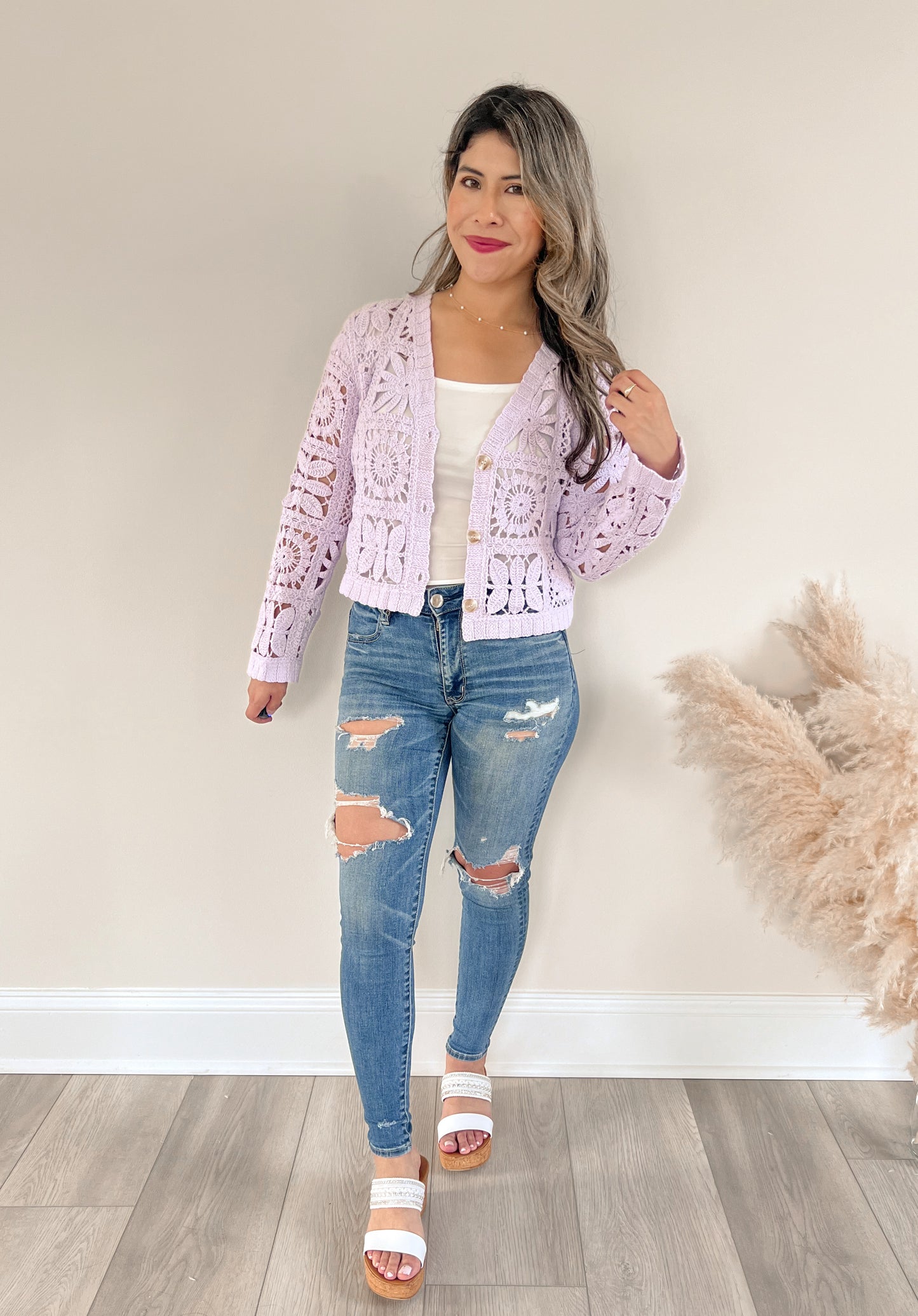 Lavender Fields Crochet Cardigan