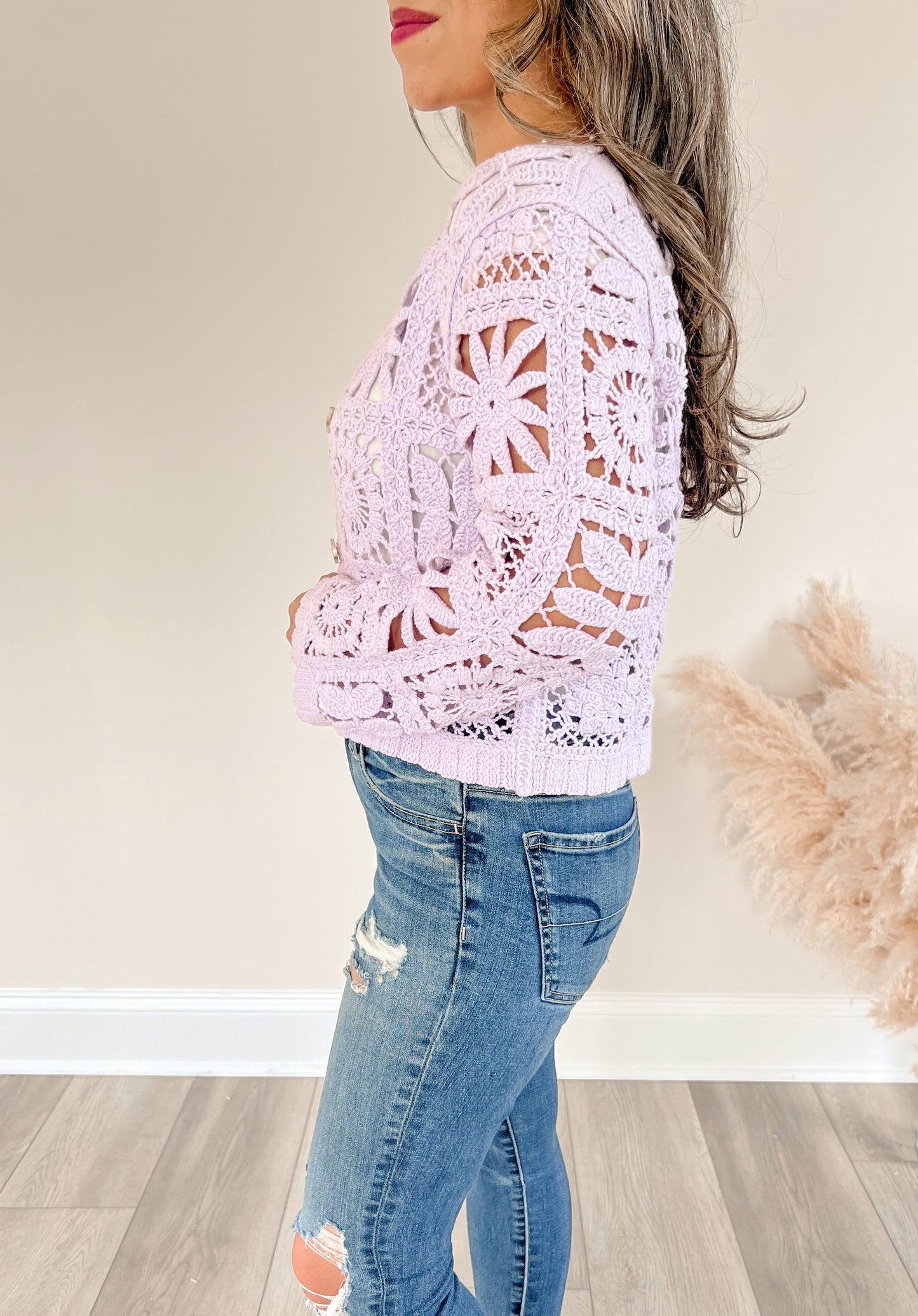 Lavender Fields Crochet Cardigan