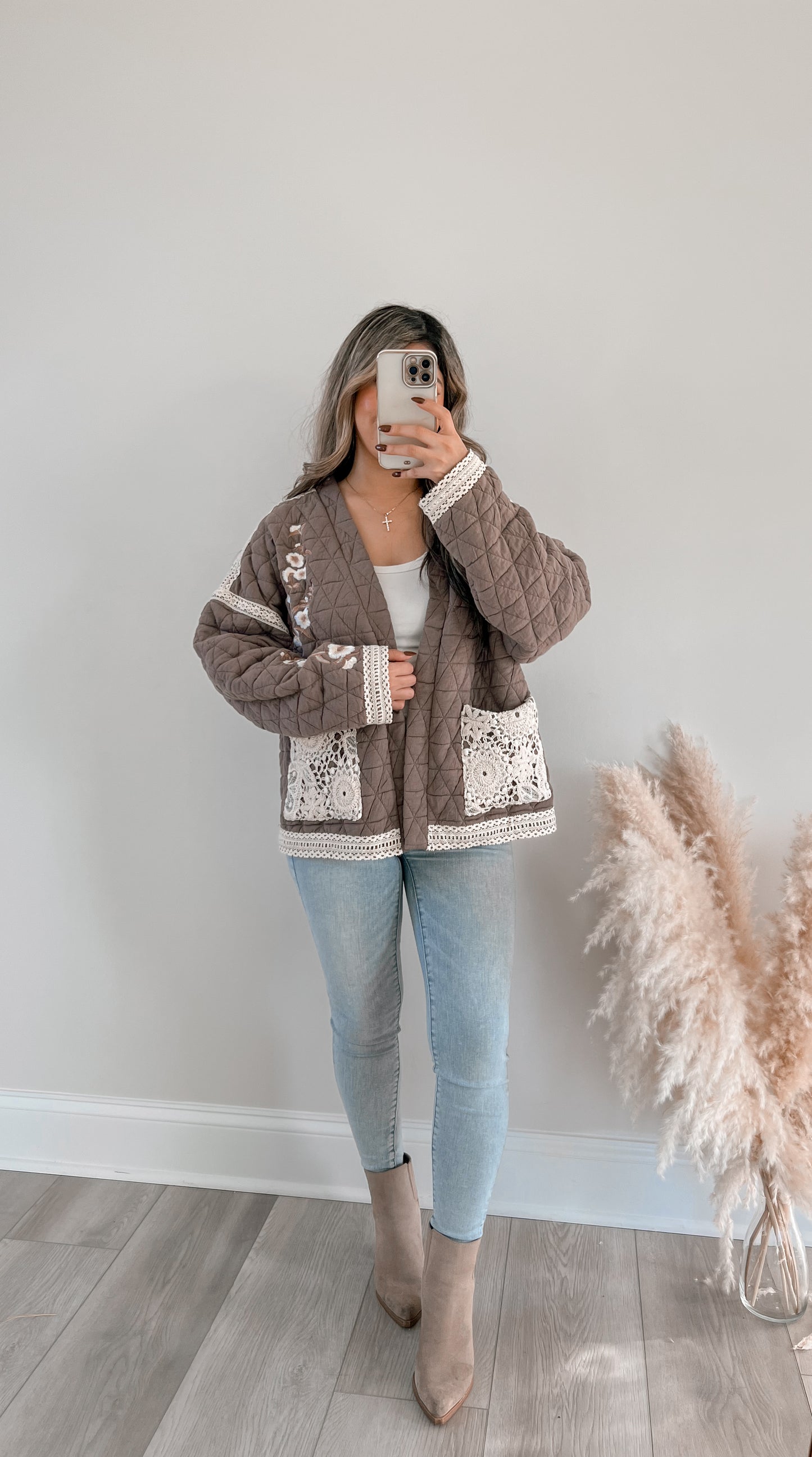 Vintage Florals Quilted Jacket