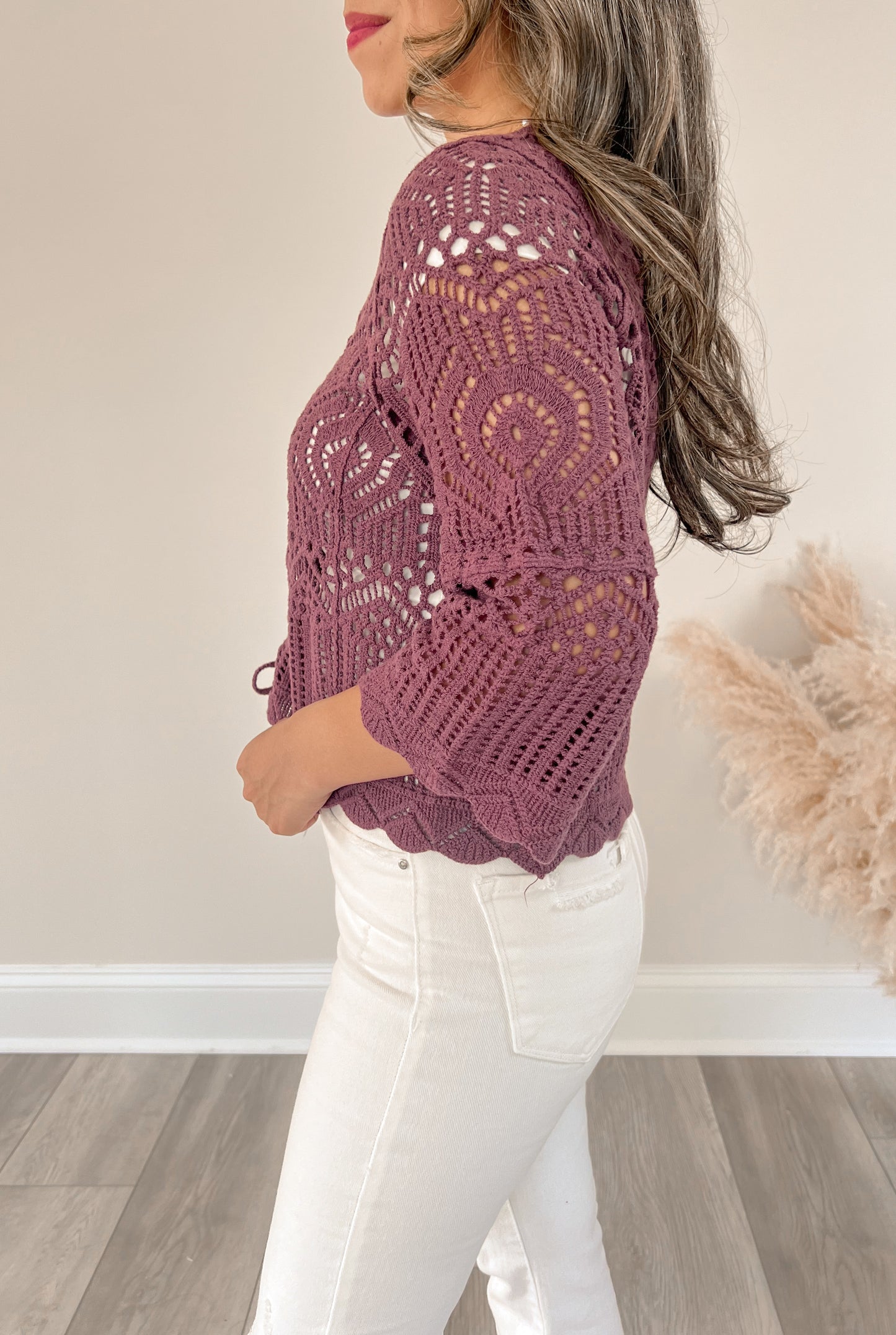 Sangria Crochet Top