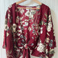 Merlot Floral Cardigan