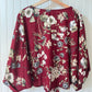 Merlot Floral Cardigan