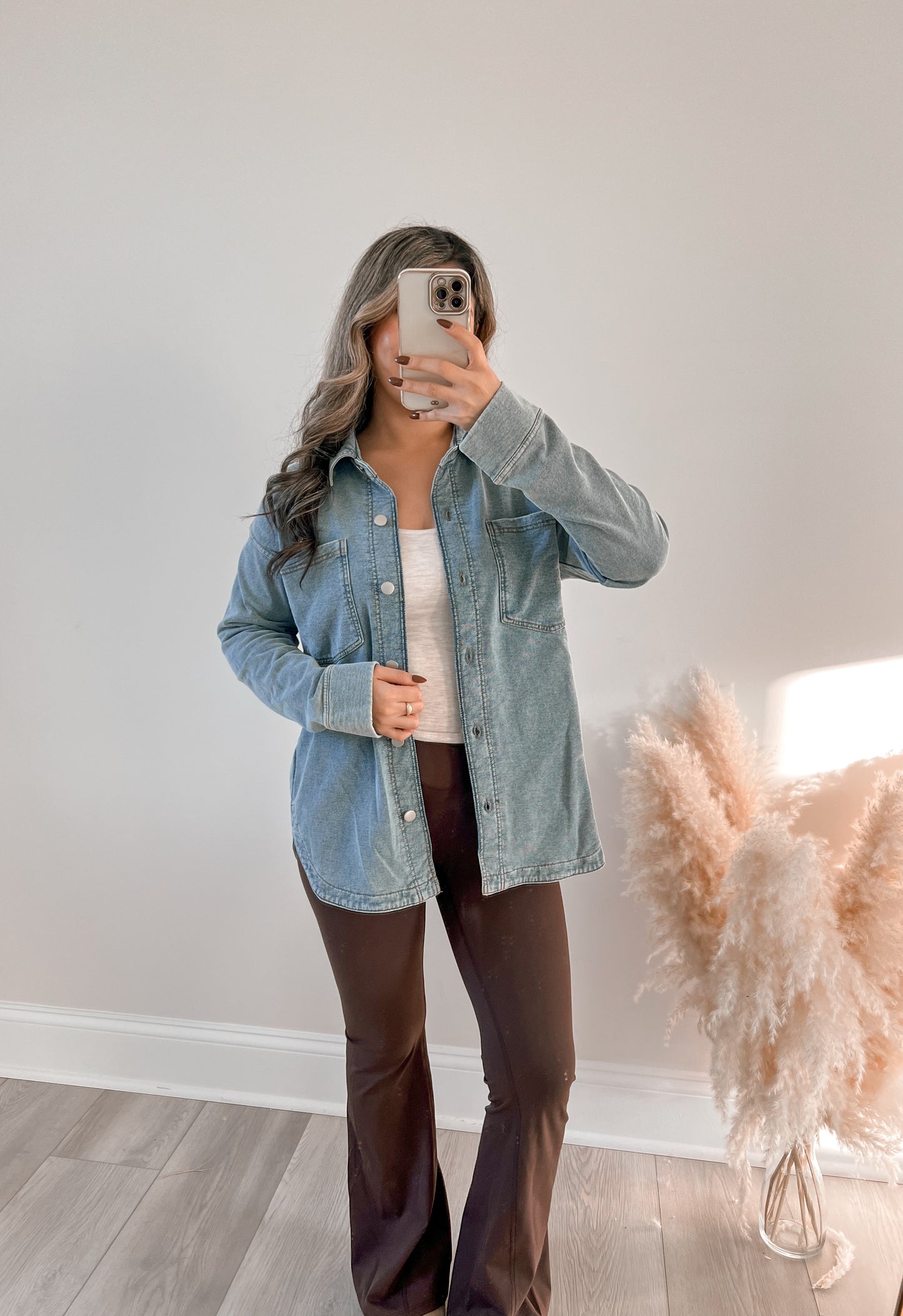 Soft Knit Denim Shacket