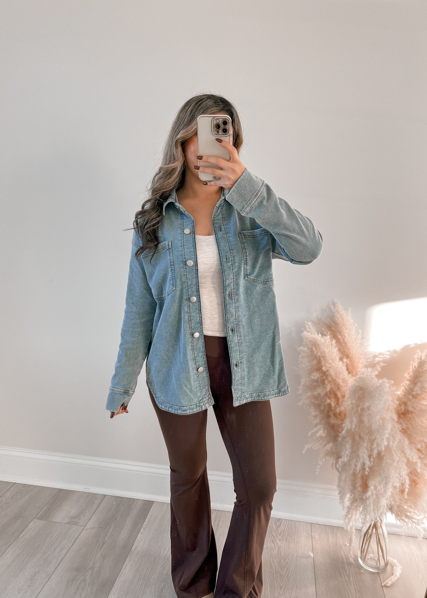 Soft Knit Denim Shacket