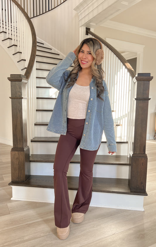 Soft Knit Denim Shacket