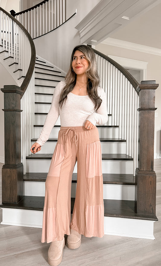 Cloud Wide Leg Pants - Milk Chocolate