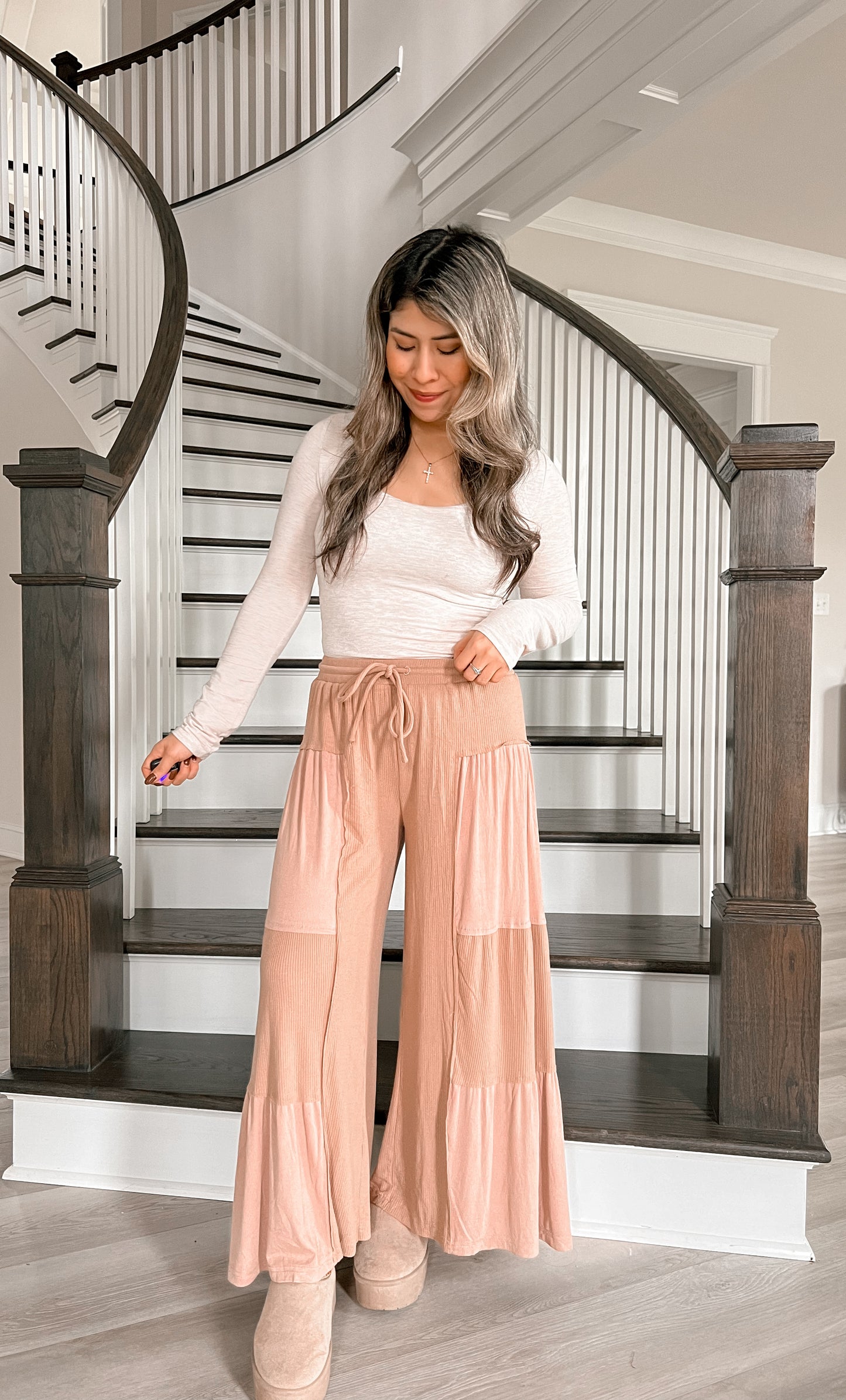 Cloud Wide Leg Pants - Milk Chocolate