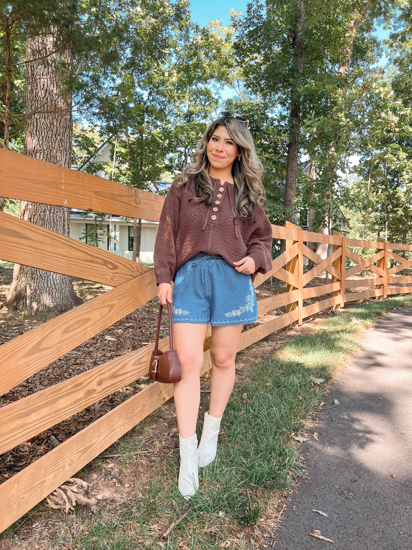 Falling For You Denim Shorts